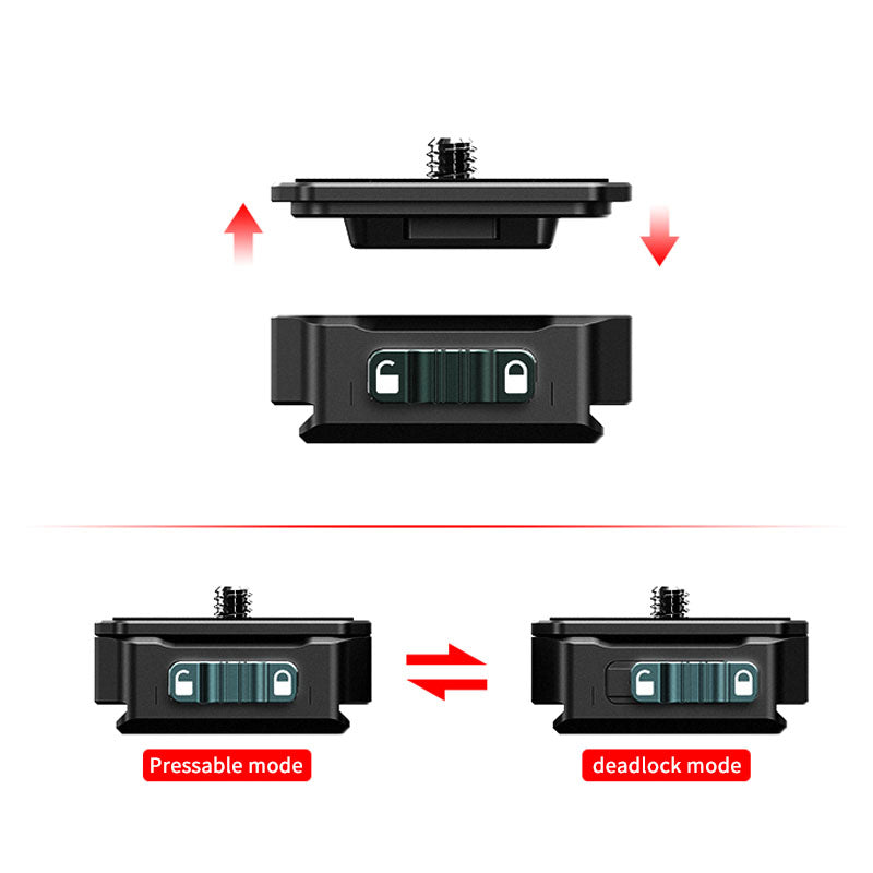 Uniqkart Tripod Gimbal Camera Holder Quick Release Plate Aluminum Alloy Camera Accessories for Photography