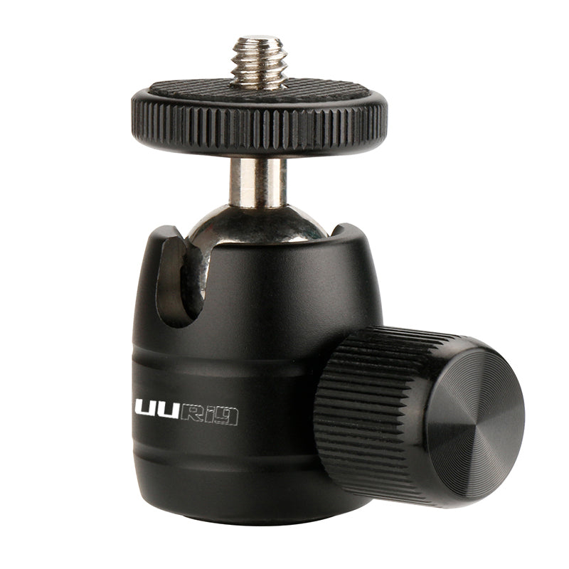 UURIG BH-02 Mini Ball Head Mount Adapter with 1/4" Screw for Camera Cage Monitor 360-degree Rotating Gimbal Camera Accessories