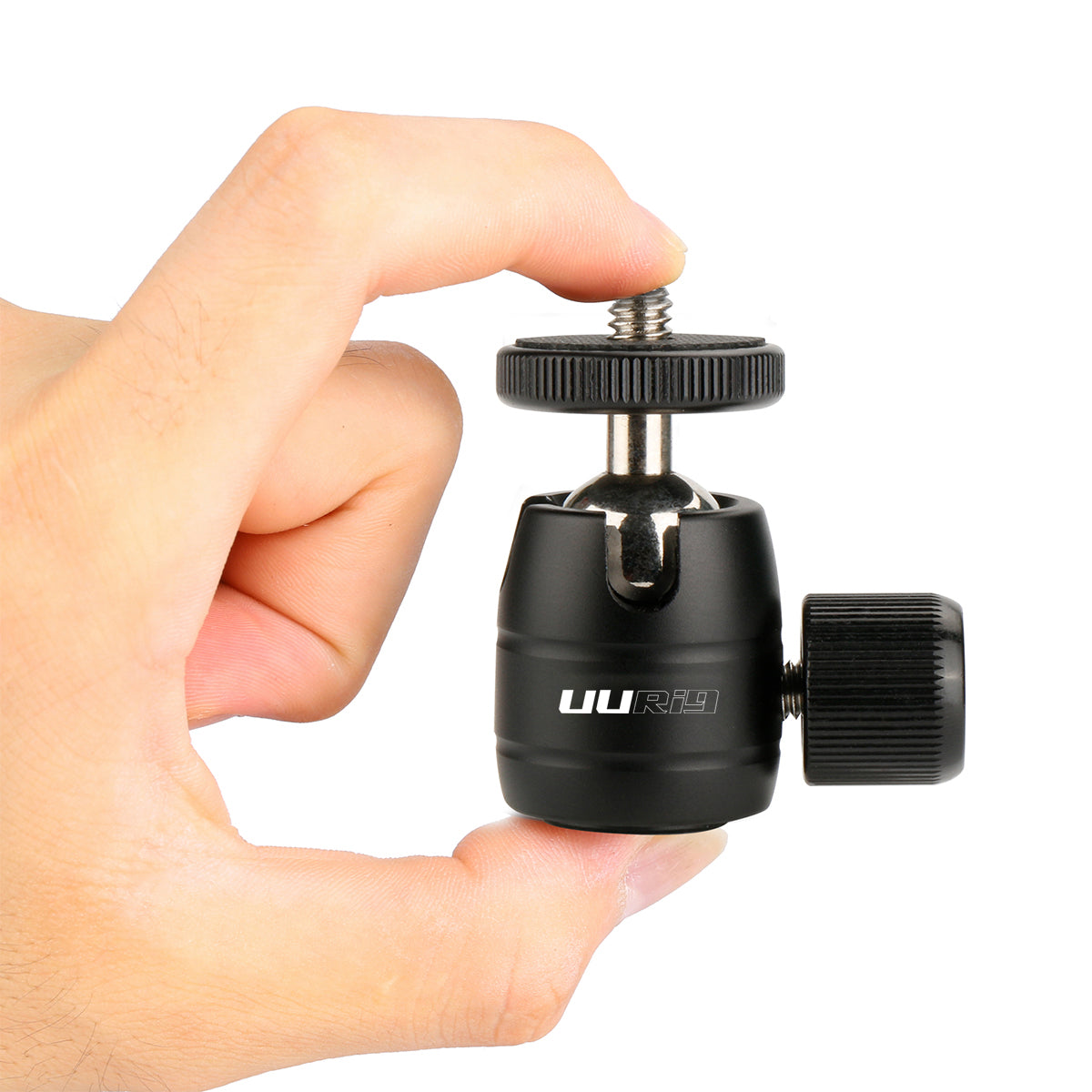UURIG BH-02 Mini Ball Head Mount Adapter with 1/4" Screw for Camera Cage Monitor 360-degree Rotating Gimbal Camera Accessories