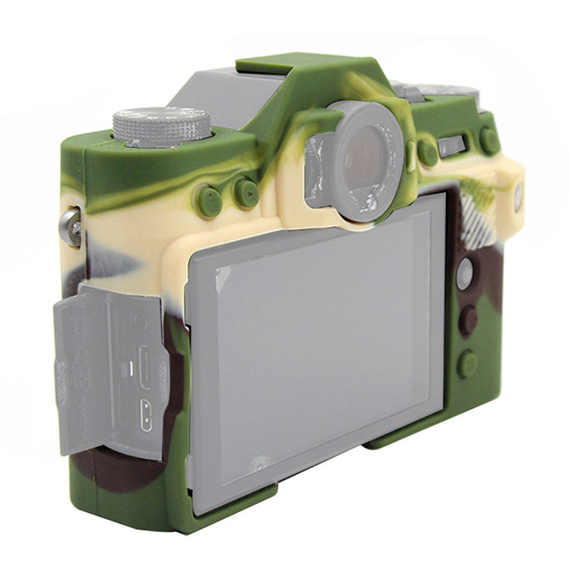 F38596-9 for Fujifilm X-T30 Soft Silicone Camera Sleeve Case Anti-drop Anti-dust SLR Camera Body Cover - Camouflage