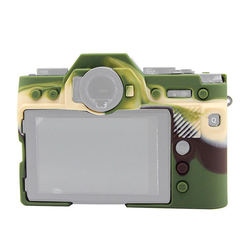 F38596-9 for Fujifilm X-T30 Soft Silicone Camera Sleeve Case Anti-drop Anti-dust SLR Camera Body Cover - Camouflage