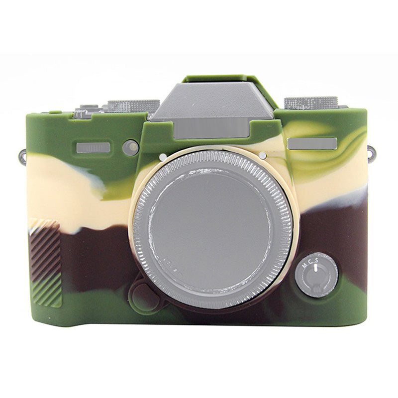 F38596-9 for Fujifilm X-T30 Soft Silicone Camera Sleeve Case Anti-drop Anti-dust SLR Camera Body Cover - Camouflage