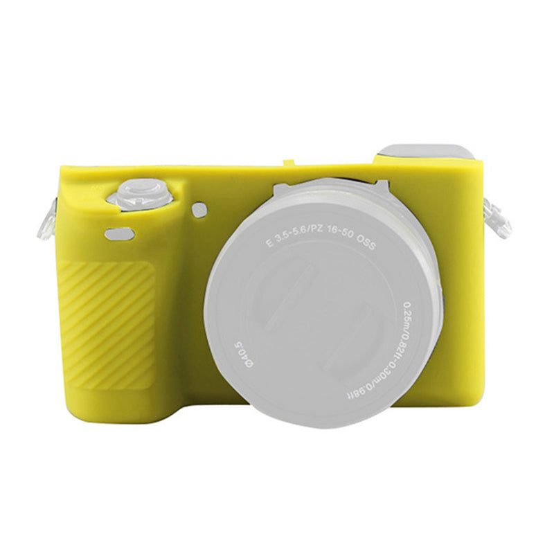 F34164 Anti-scratch Silicone Camera Sleeve Case for Sony A6500 Portable Protective Cover - Yellow