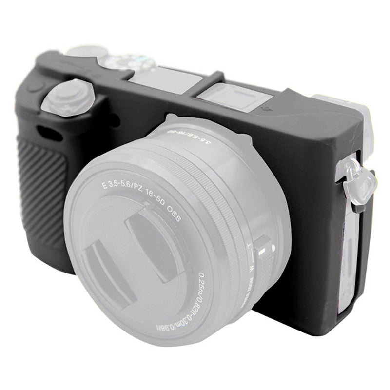 F34164 Soft Silicone Camera Case for Sony A6300 Portable Protective Cover - Black