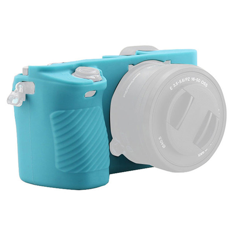 F34164 Soft Silicone Camera Case for Sony A6300 Portable Protective Cover - Blue