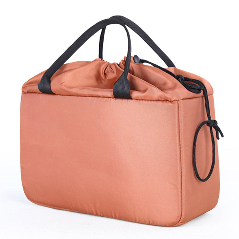 Drawstring Bag Anti-scratch DSLR Camera Bag Adjustable Padded Partition Camera Sleeve for Hiking Sightseeing Travelling