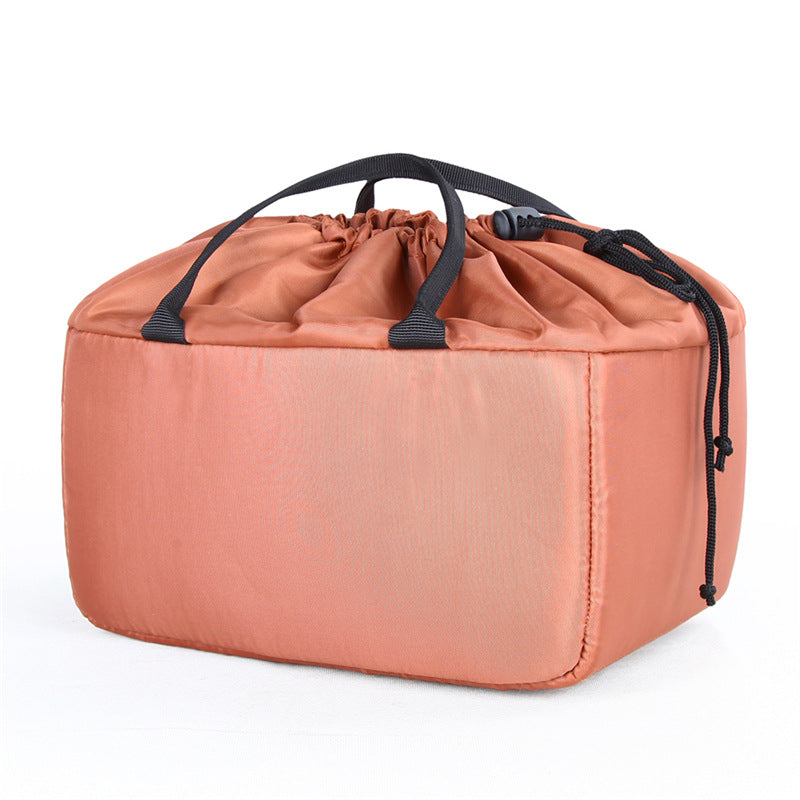 Drawstring Bag Anti-scratch DSLR Camera Bag Adjustable Padded Partition Camera Sleeve for Hiking Sightseeing Travelling