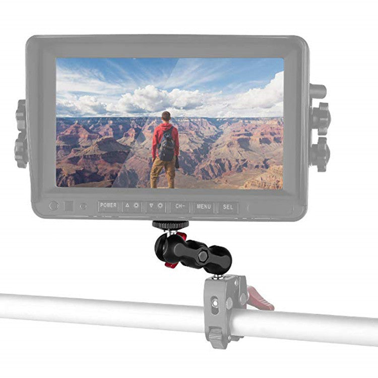 PY-093-1 Adjustable Monitor Mount Universal Camera Clamp Mount with 1/4" and 3/8" Screw Adapter Magic Arm Clamp