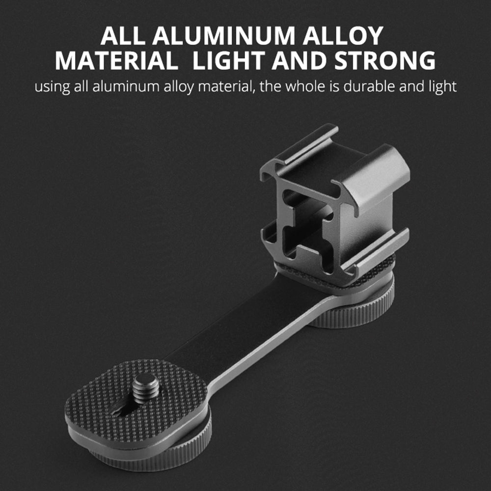Yelangu A682 Three-Head Cold Shoe Base Extension Bracket Adapter Bracket Photography Accessories for Video Light Microphone