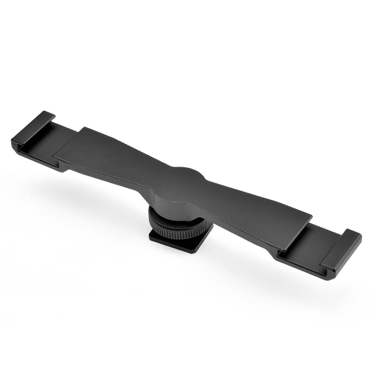 Yelangu A641 1-to-2 Gold Shoe Extension Bracket Universal Cold Shoe Mount Adapter for LED Lights/Microphones/Monitors/Audio Recorder Camera Accessory