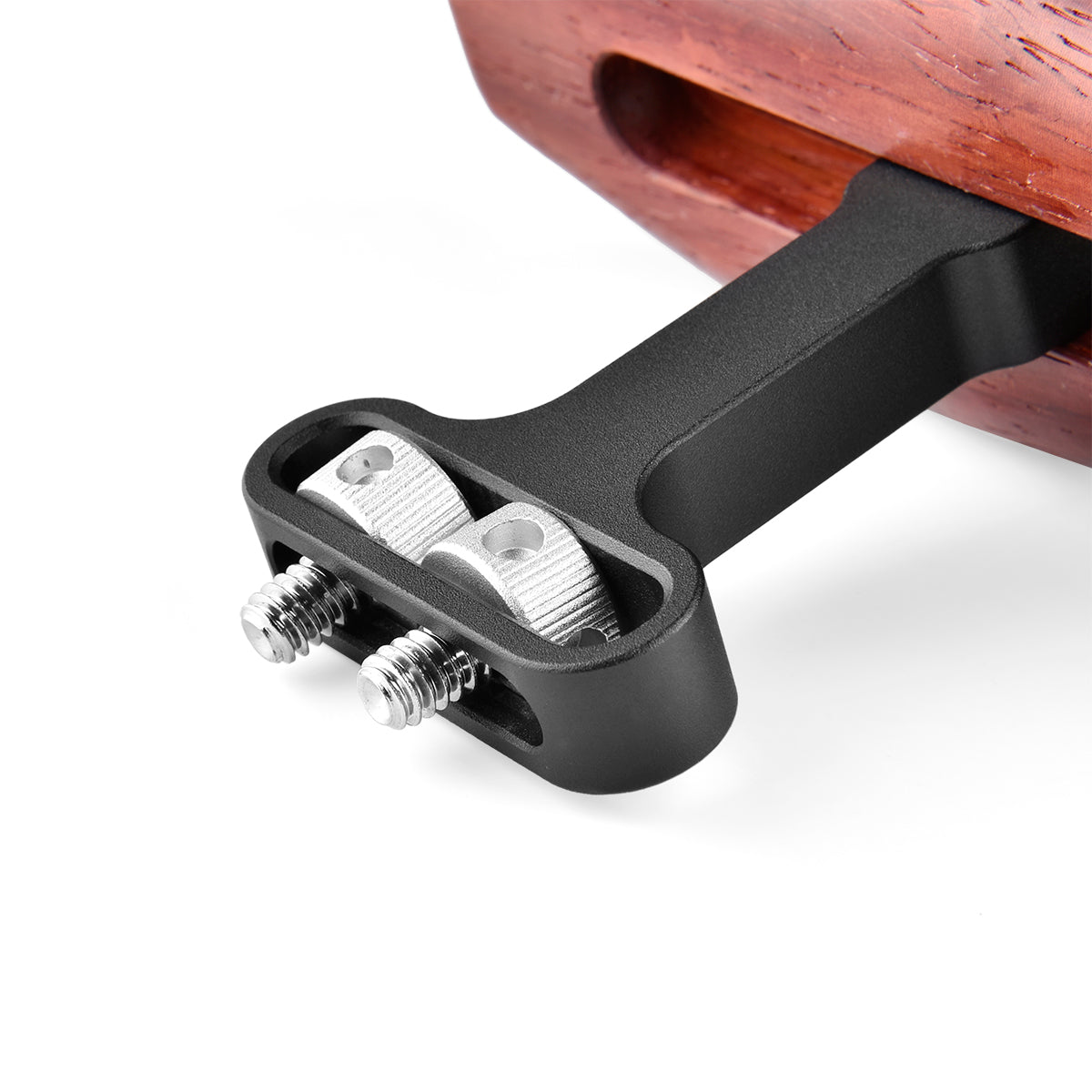 YELANGU A72 Red Rosewood + Aluminum Alloy Wooden Handle Grip Mount Support for Cage Rig
