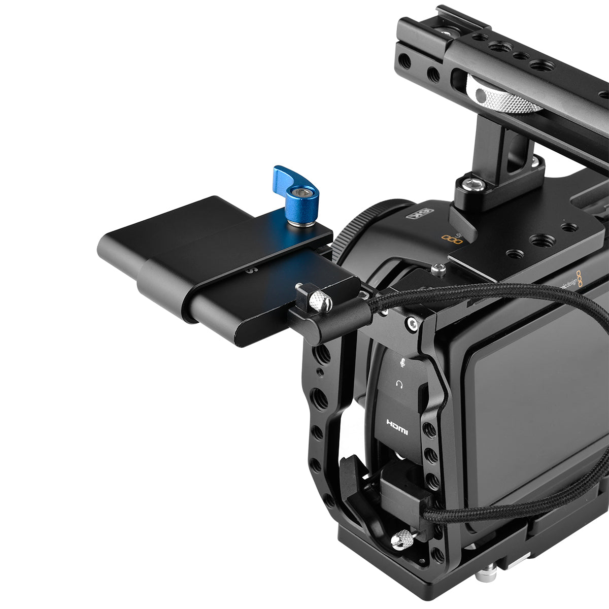 YELANGU A65 Mount Bracket SSD Holder for Samsung T5 SSD Holder Mount Collocated with BMPCC 4K and 6K Camera Cage