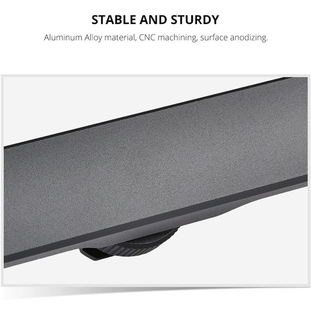 YELANGU A64 1-to-2 Camera Vlog Cold Shoe Extension Bar with 1/4inch Interface Bracket Universal Cold Shoe Mount Adapter for LED Lights/Microphones/Monitors/Audio Recorder Camera Accessory