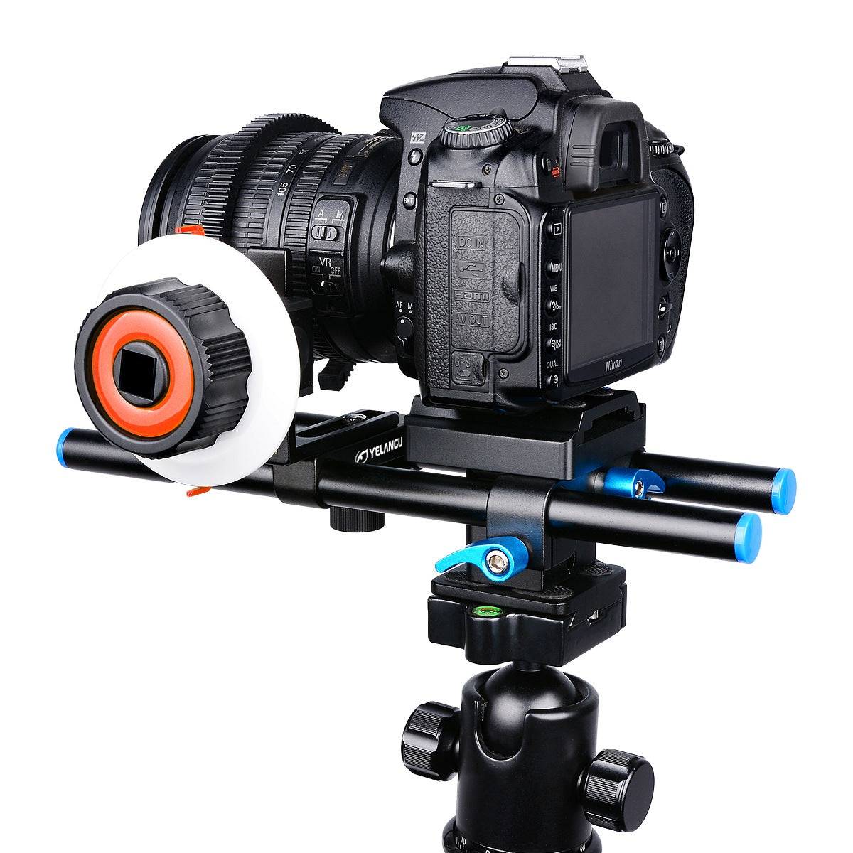 Yelangu F0 Follow Focus Camera with Gear Ring Strap for Canon/Nikon Cameras/Video Cameras/DSLR - Orange