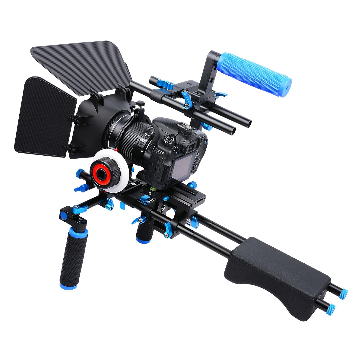 Yelangu F0 Follow Focus Camera with Gear Ring Strap for Canon/Nikon Cameras/Video Cameras/DSLR - Red