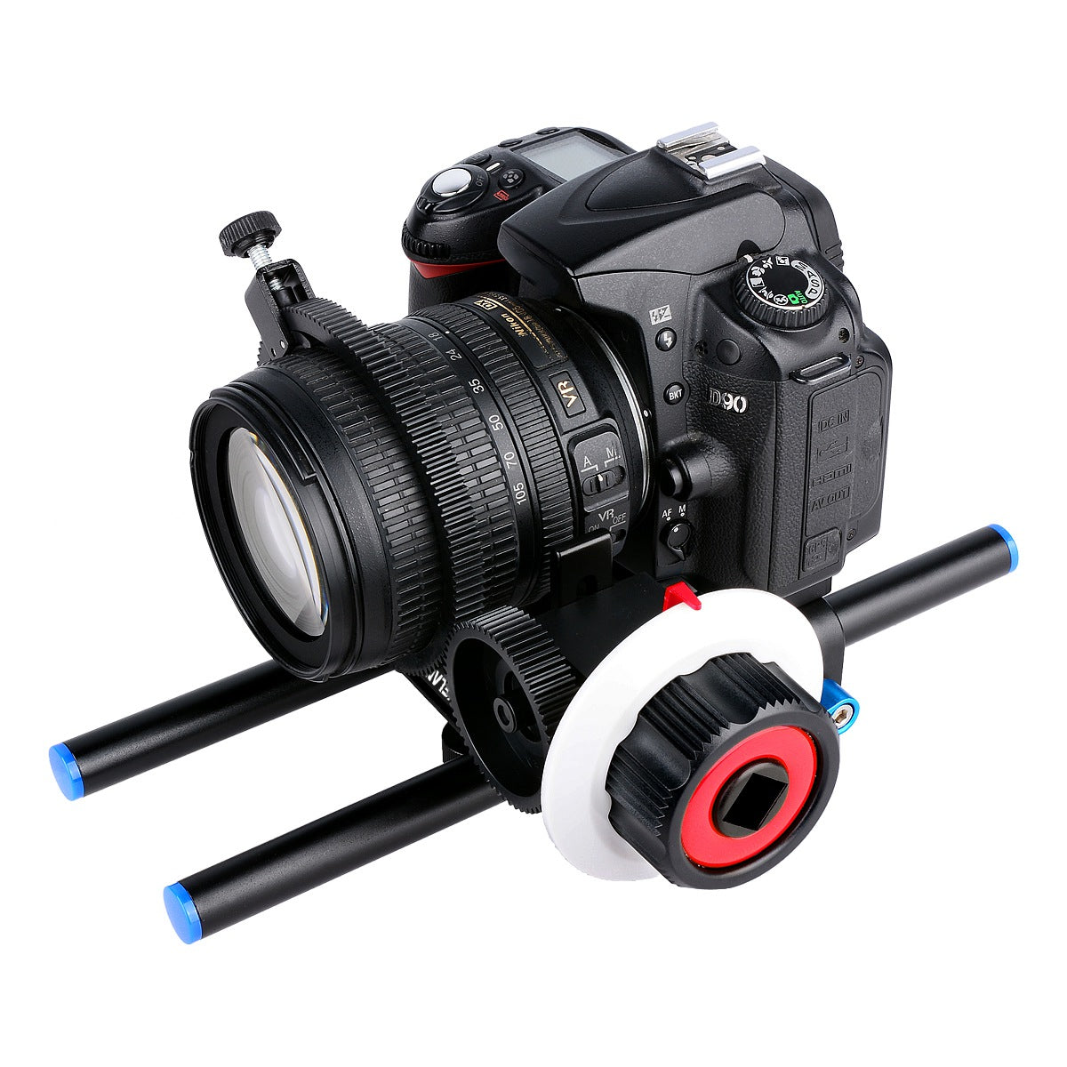 Yelangu F0 Follow Focus Camera with Gear Ring Strap for Canon/Nikon Cameras/Video Cameras/DSLR - Red