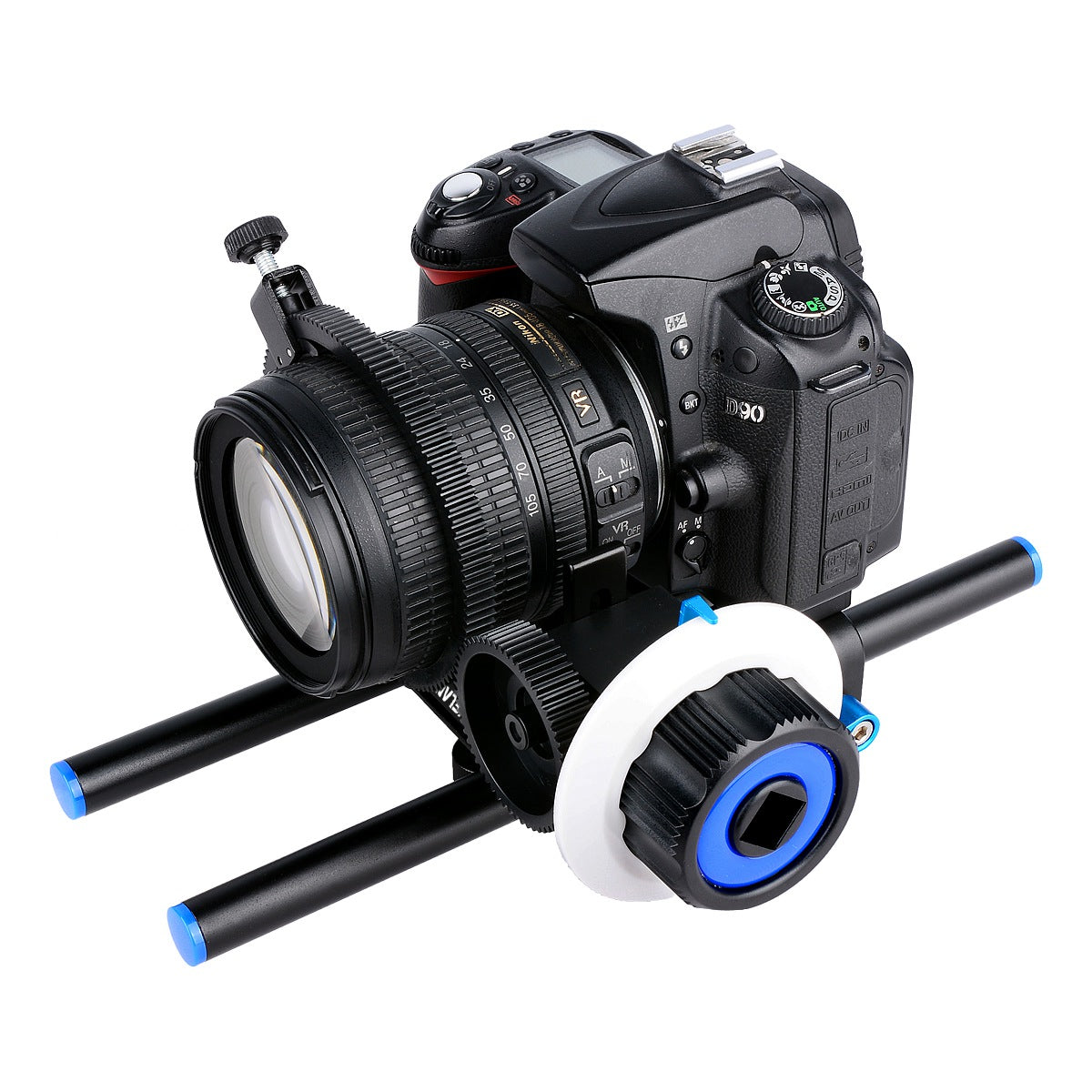 Yelangu F0 Follow Focus Camera with Gear Ring Strap for Canon/Nikon Cameras/Video Cameras/DSLR - Blue