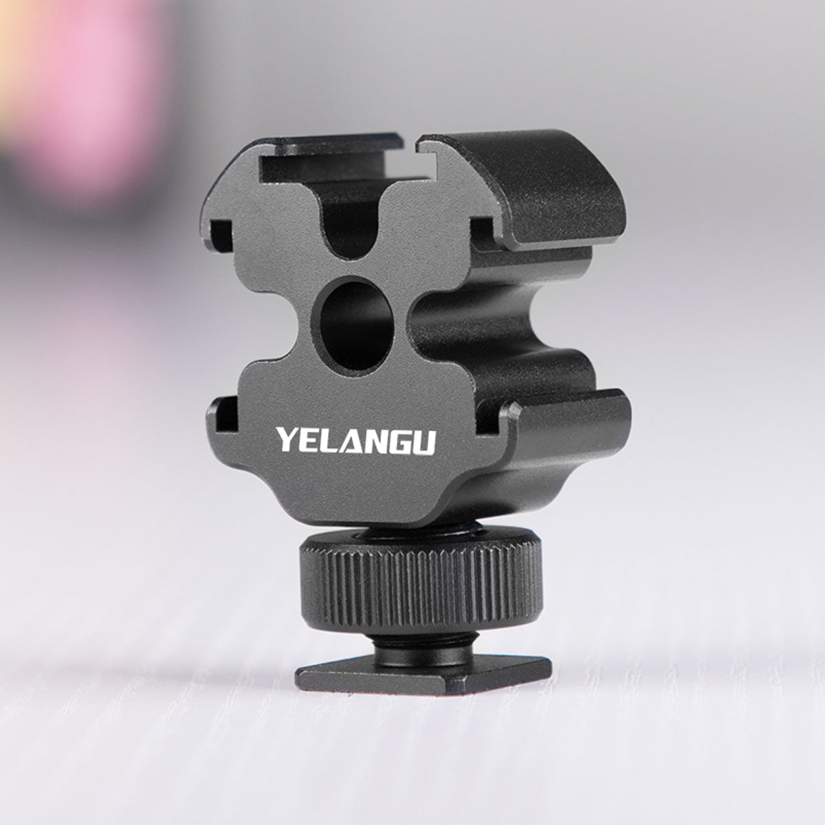 YELANGU A68 3-Side Cold Shoe Mount Adapter Camera Converter Bracket with 1/4" Screw Hole for Fill Light Microphone Monitor