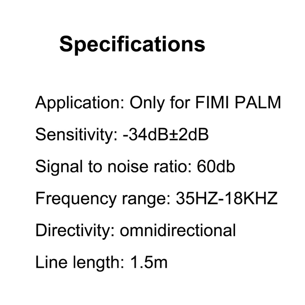 HTX HT-F02LM for FIMI PALM 2/Pro Omnidirectional Microphone 3.5mm Hi-Fi Recording Mic Clip-On Clipper Microphone
