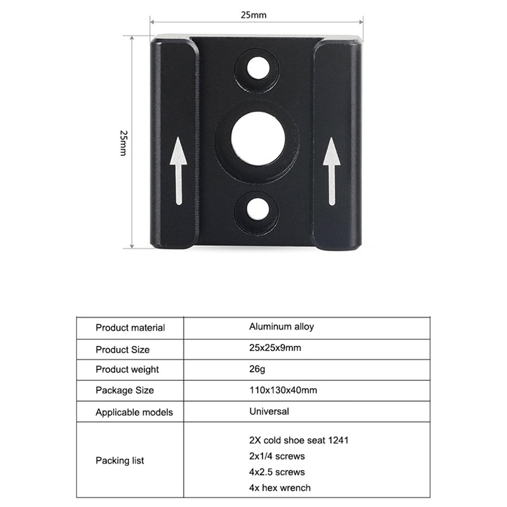 SMALLRIG 2060 Quick-Release Standard Cold Shoe Camera Accessory for Mounting Microphone/Flash
