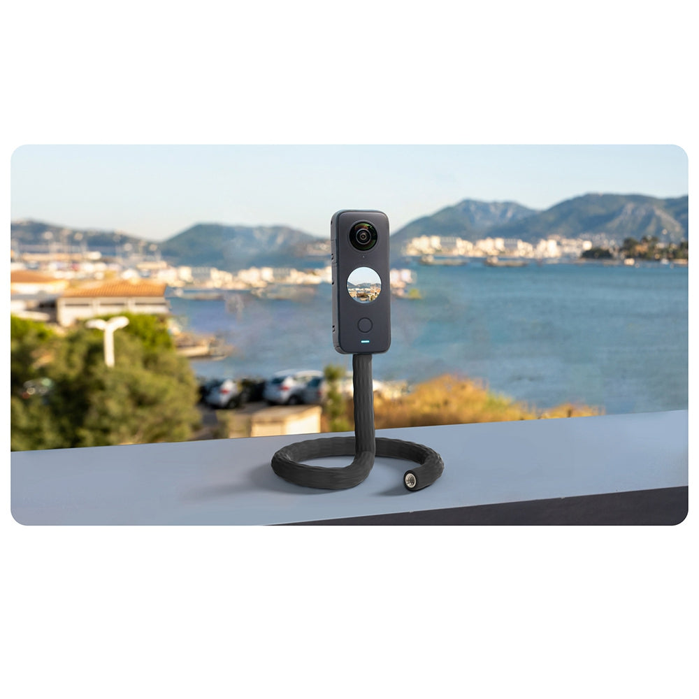 TY-RXZJ-360 for Insta360 GO2/ONE X2/RS/R/X Flexible Twist Mount Clamp Goose-Neck Stand Selfie Stick