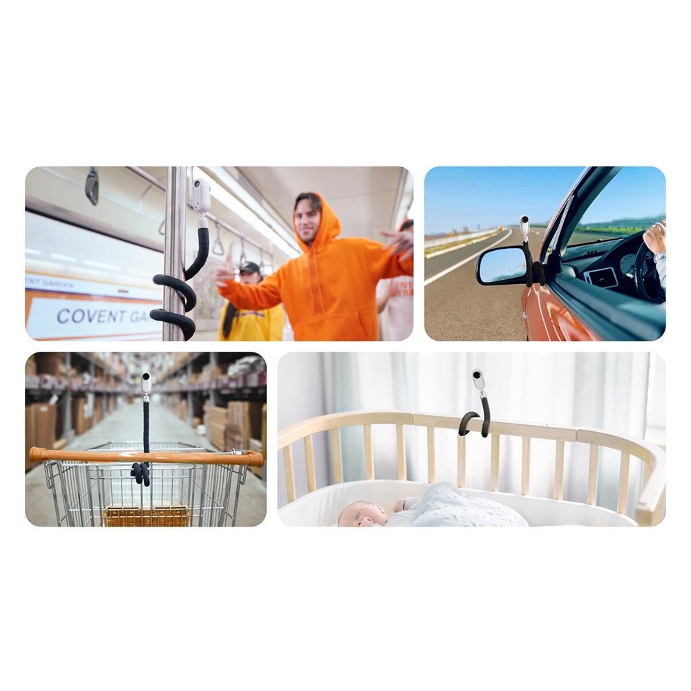 TY-RXZJ-360 for Insta360 GO2/ONE X2/RS/R/X Flexible Twist Mount Clamp Goose-Neck Stand Selfie Stick