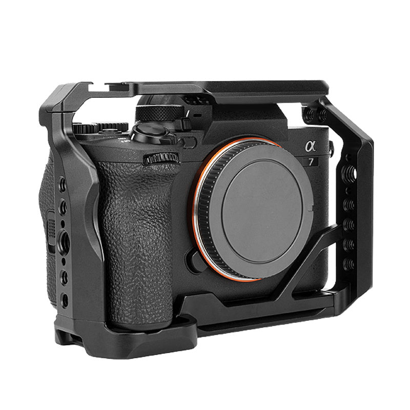 Uniqkart Hard Aluminum Alloy Camera Case for Sony A7M4/A74A/A7S3, Housing Hollow Frame Cage Housing Shell