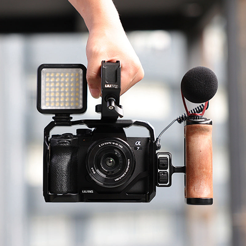 Uniqkart Hard Aluminum Alloy Camera Case for Sony A7M4/A74A/A7S3, Housing Hollow Frame Cage Housing Shell