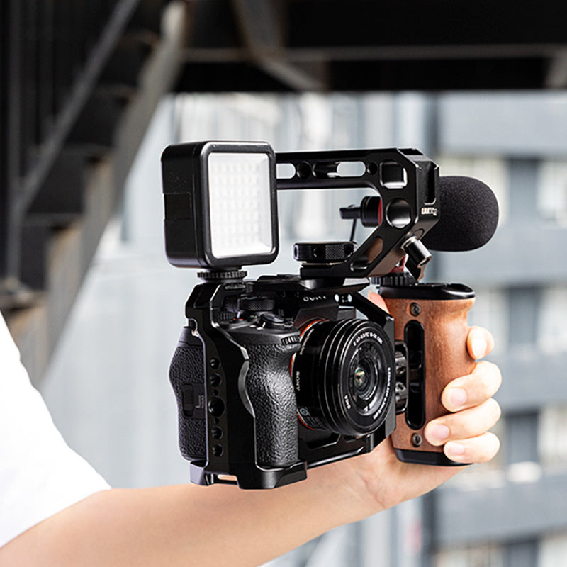 Uniqkart Hard Aluminum Alloy Camera Case for Sony A7M4/A74A/A7S3, Housing Hollow Frame Cage Housing Shell