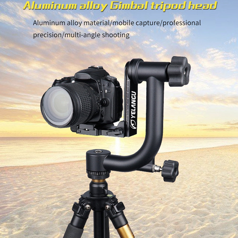 Yelangu A17 360 Degrees Horizontal Scale Aluminum Alloy Camera Gimbal Stabilizer Tripod Connection Stand