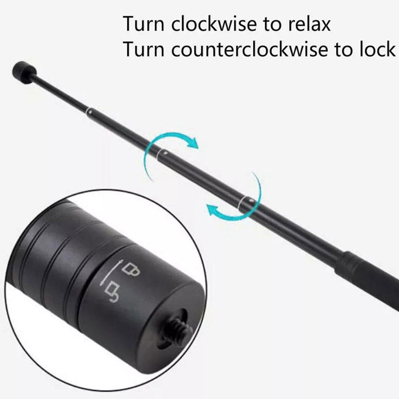 Universal Extension Rod Aluminum Alloy Handheld Pole Bar Adjustable Selfie Stick for 3-Axis Gimbal Stabilizer Camera Extended Stick with 1 / 4” Adapter