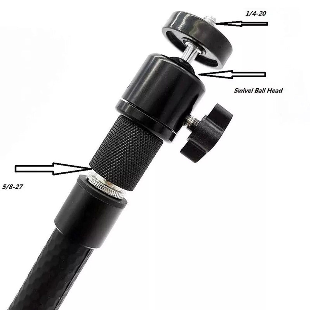 Aluminum Alloy Mic Stand Adapter 5 / 8inch Female to 1 / 4inch Male Screw Adapter Tripod Screw Converter Compatible with Other 1 / 4inch-20 Accessories