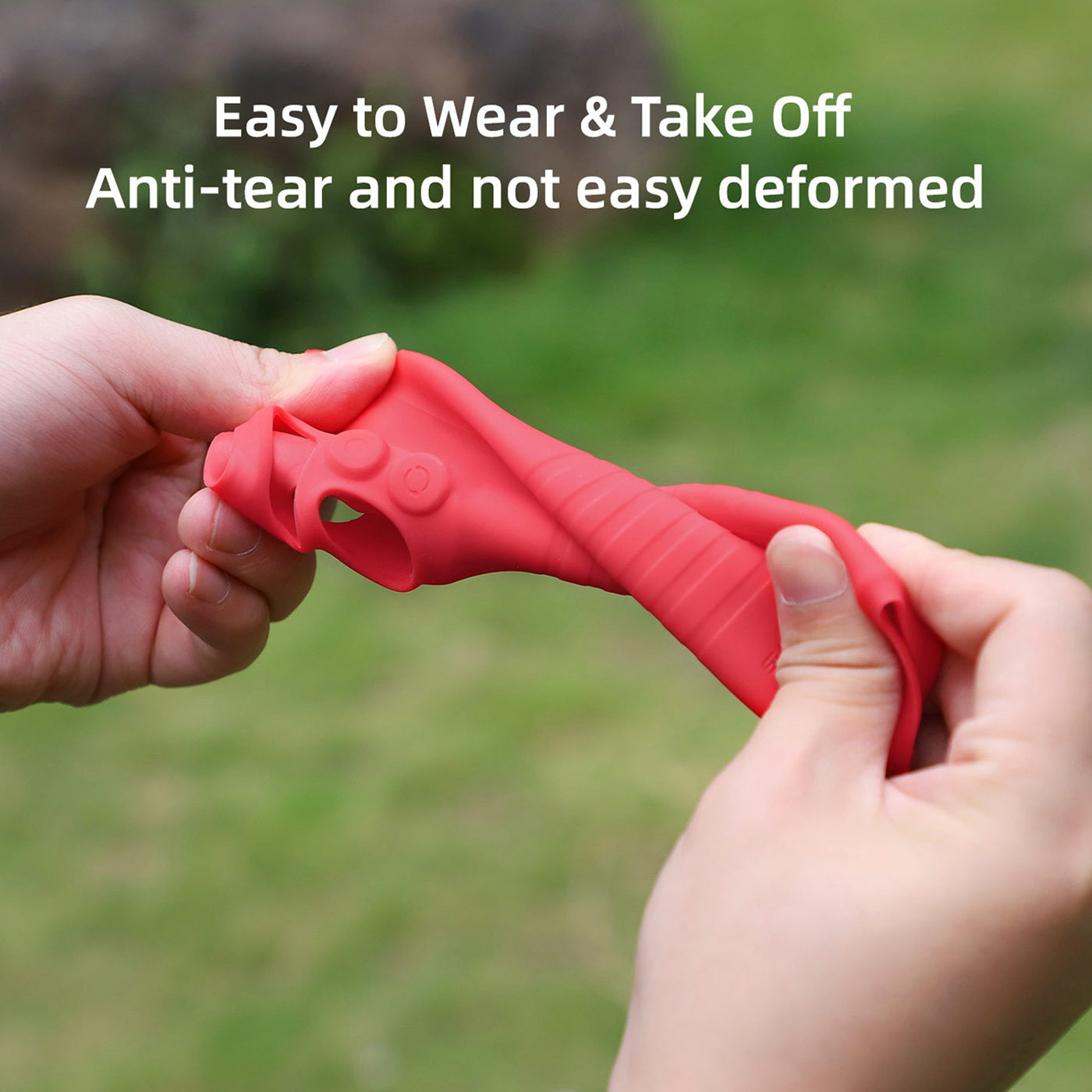 Uniqkart OM6-BHT515 For DJI Osmo Mobile 6 Protective Case Anti-shake Phone Gimbal Silicone Anti-scratch Anti-dust Sleeve - Red