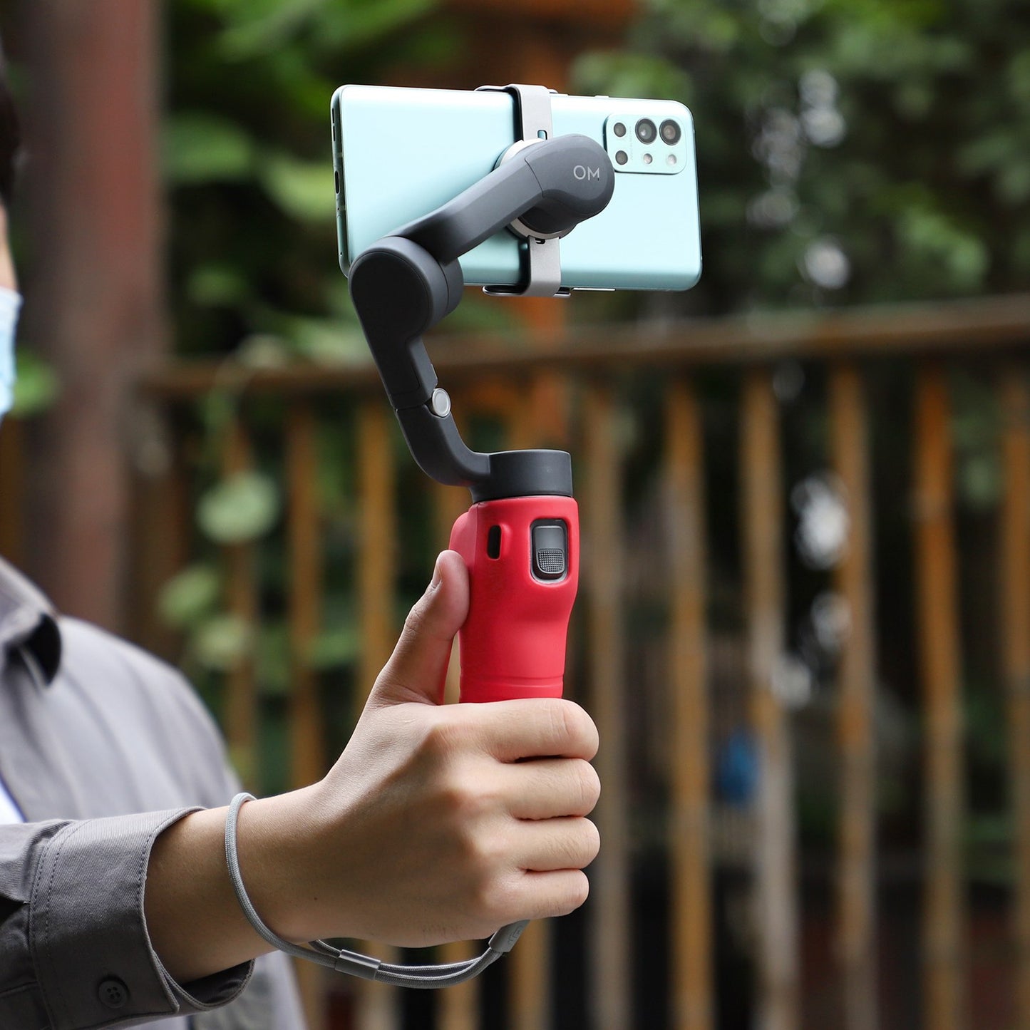 Uniqkart OM6-BHT515 For DJI Osmo Mobile 6 Protective Case Anti-shake Phone Gimbal Silicone Anti-scratch Anti-dust Sleeve - Red