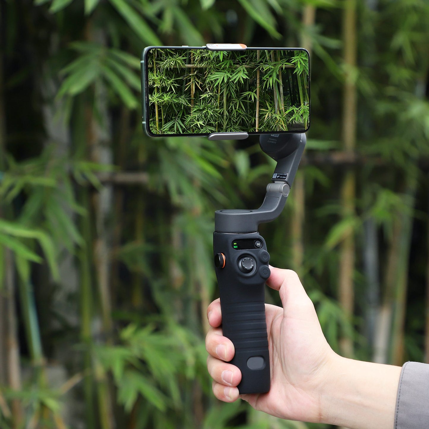 Uniqkart OM6-BHT515 For DJI Osmo Mobile 6 Protective Case Anti-shake Phone Gimbal Silicone Anti-scratch Anti-dust Sleeve - Black