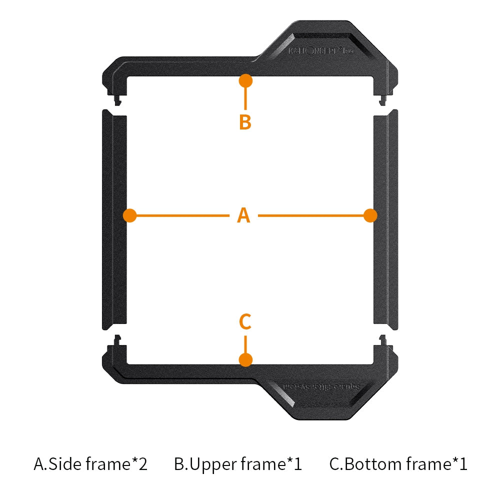 K&F CONCEPT KF31.038 2PCS Nano-X Pro 100x100mm Suqare Filter Protection Frame Camera Lens Accessories
