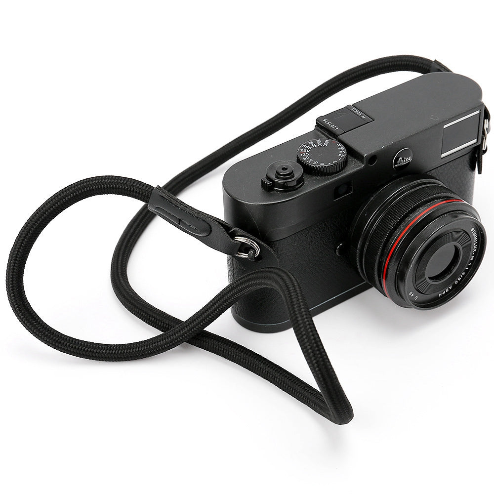 SZ Outdoor Camera Carrying Round Rope SLR Camera Neck Shoulder Strap Braided Rope - Black