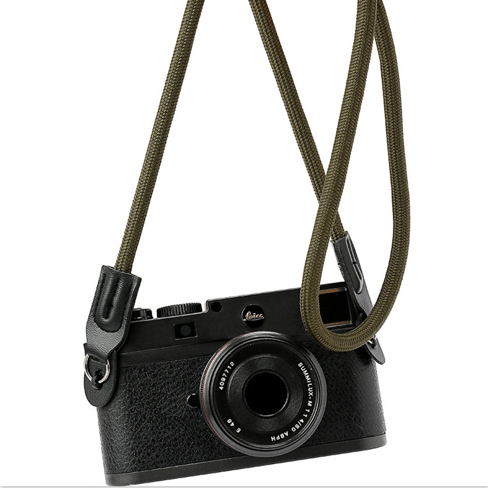 SZ Outdoor Camera Carrying Round Rope SLR Camera Neck Shoulder Strap Braided Rope - Green