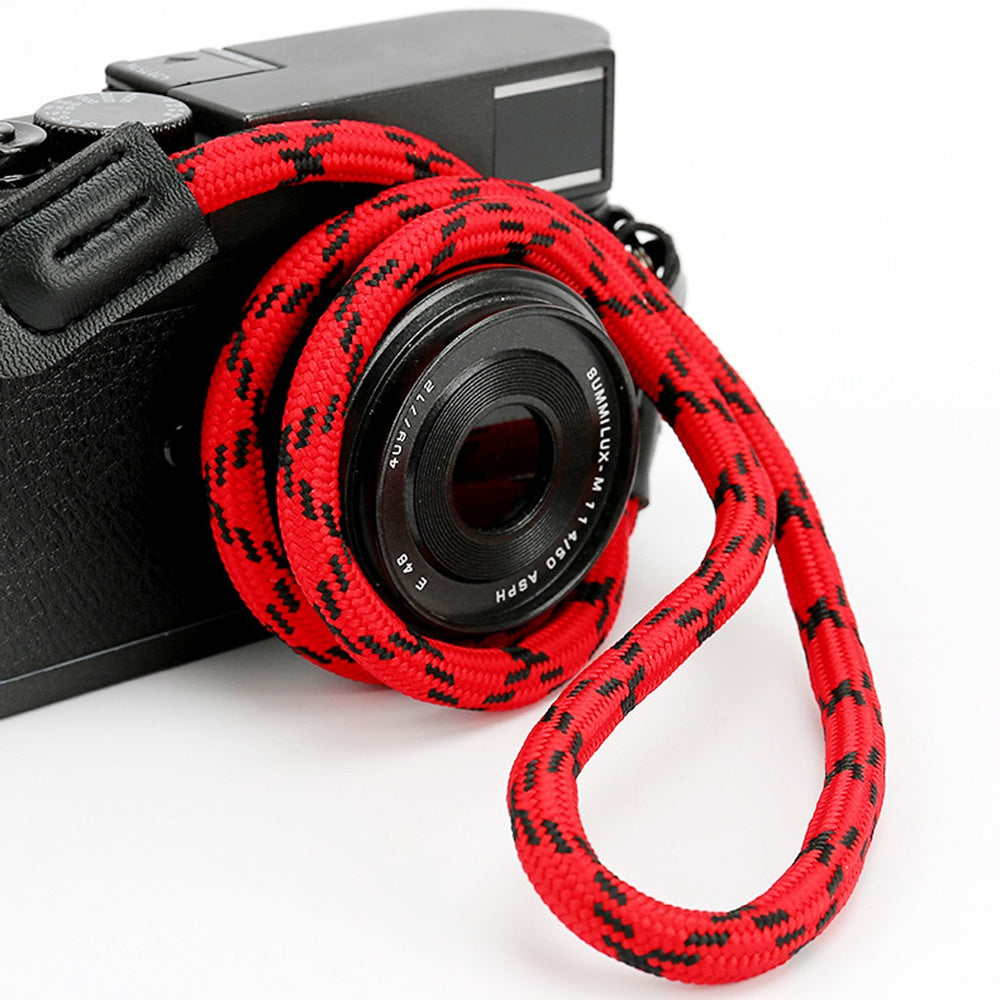 SZII Portable Camera Carrying Braided Round Rope SLR Camera Neck Shoulder Strap - Green / White