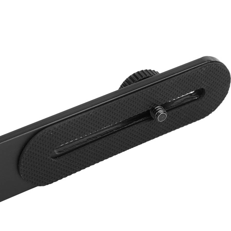 BY-21C Universal Camera Flashlight Holder Double Head Aluminum Flash Light Bracket Long Crossbar Tripod Fill Light Stand