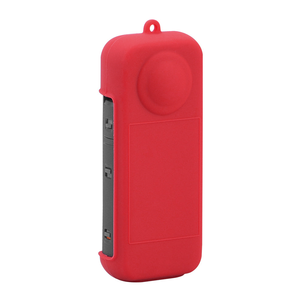 BRDRC Insta360-9544 For Insta360 X3 Silicone Camera Protective Case Dust-proof Panoramic Camera Cover Lens Screen Protector Sleeve with Lanyard - Red