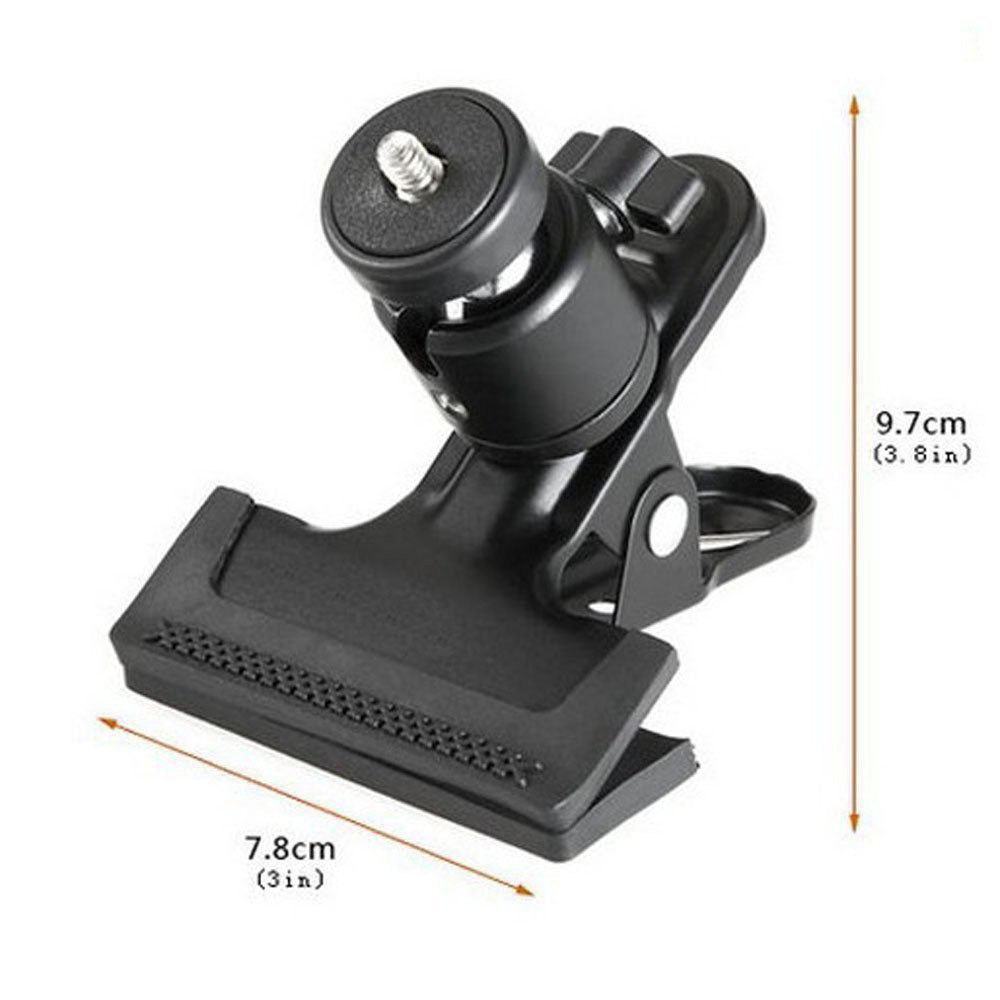 BY-26 Camera Clip Professional Photography Accessories Camera Clamp Mount Flash Holder with 360 Degree Swivel Ball Head 1 / 4inch Threaded Screw