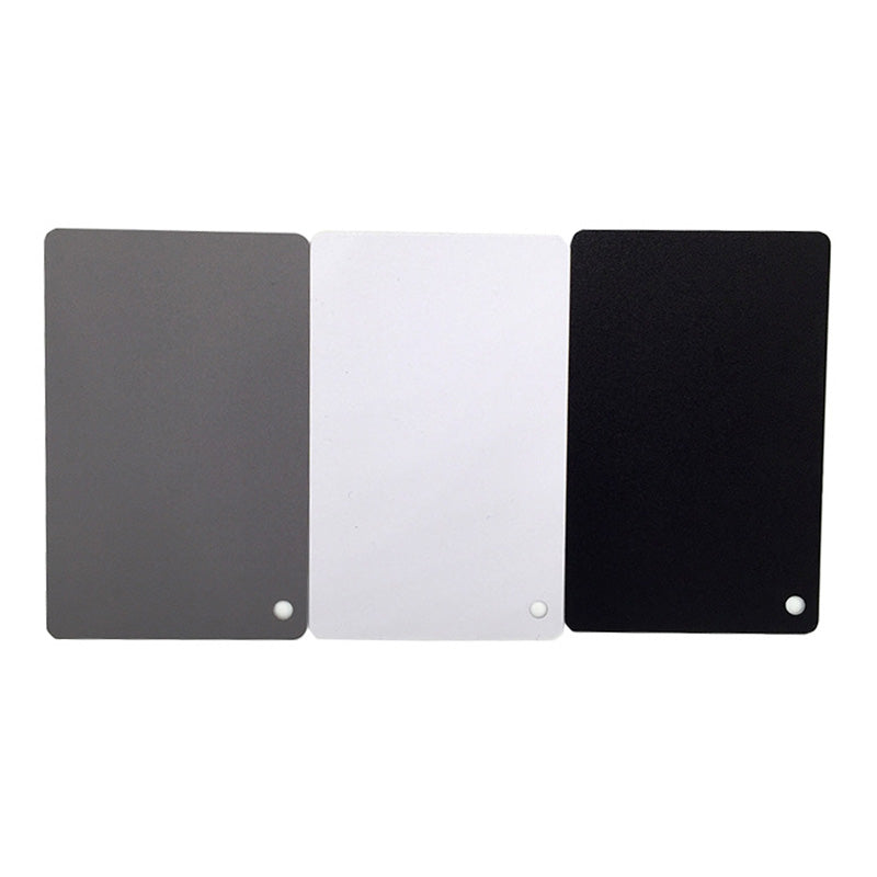 BY-239 3 in 1 White Black Grey Balance Cards 18 Degree Gray Card with Neck Strap Photography Accessories for Digital Cameras