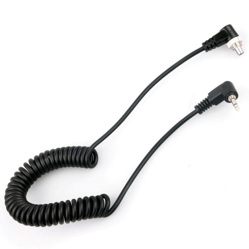 100cm Flash Light Spring Cable PC to 2.5mm Male to Male Sync Cord for Photography Studio Camera Flash Trigger Accessories