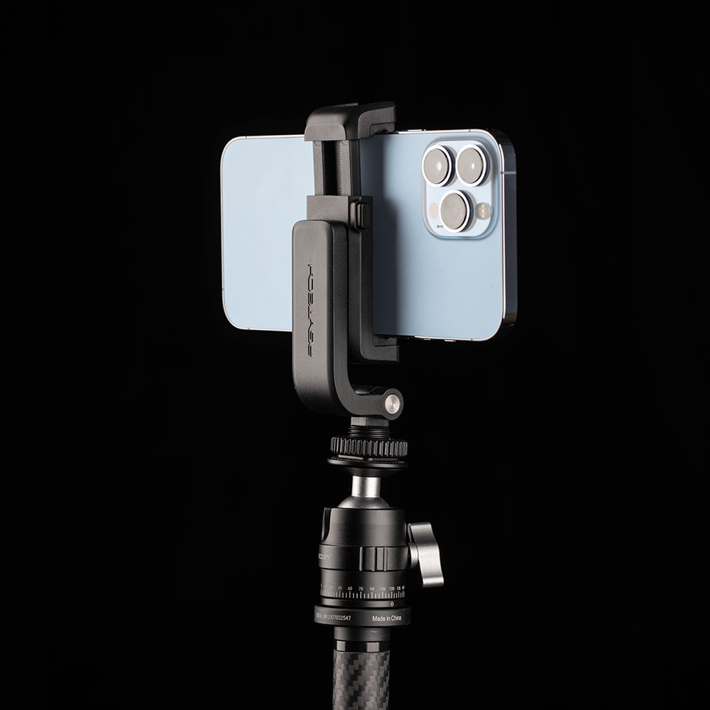 PGYTECH P-CG-140 Portable Phone Holder Clip with Dual Cold Shoe Mount for Live Streaming Video Recording