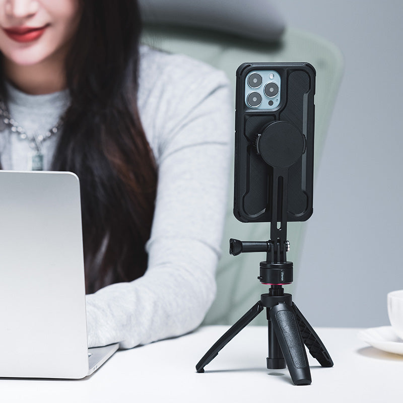 Uniqkart O-LOCK Series Phone Mount Stand for GoPro Interface Quick Release Bracket Adapter Smartphone Live Broadcast Stand Holder