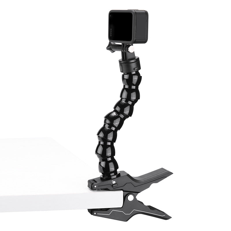 Uniqkart Go-Quick ?Eco Series Jaws Flex Clamp Mount Magnetic Quick Release Gooseneck Mount Compatible with Phone, GoPro, DJI Osmo Action Camera