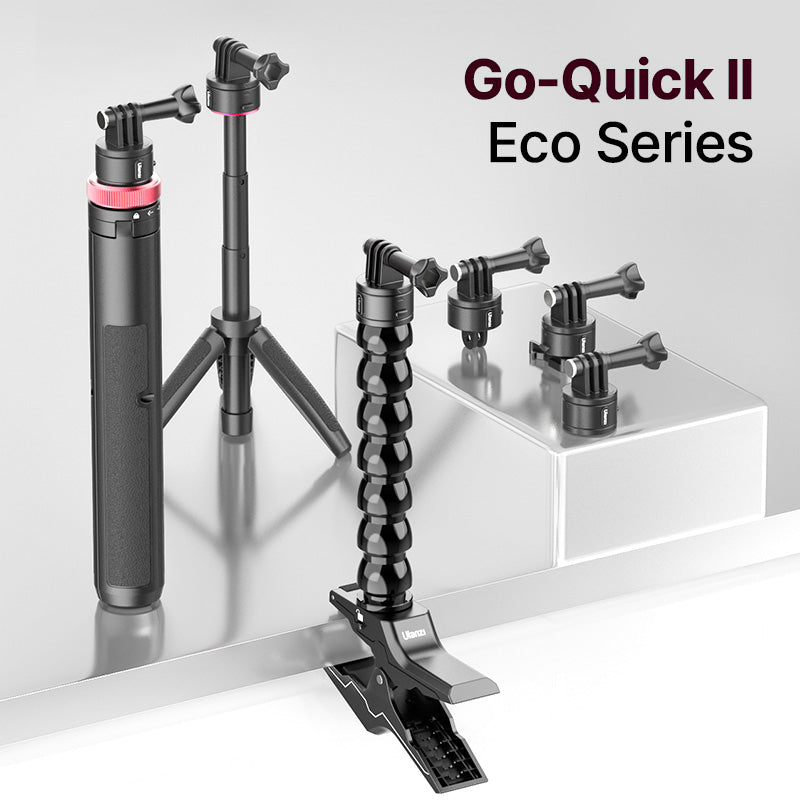 Uniqkart Go-Quick ?Eco Series Jaws Flex Clamp Mount Magnetic Quick Release Gooseneck Mount Compatible with Phone, GoPro, DJI Osmo Action Camera