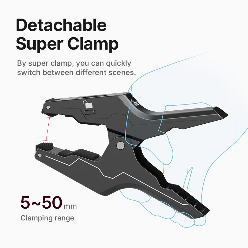 Uniqkart Go-Quick ?Eco Series Jaws Flex Clamp Mount Magnetic Quick Release Gooseneck Mount Compatible with Phone, GoPro, DJI Osmo Action Camera