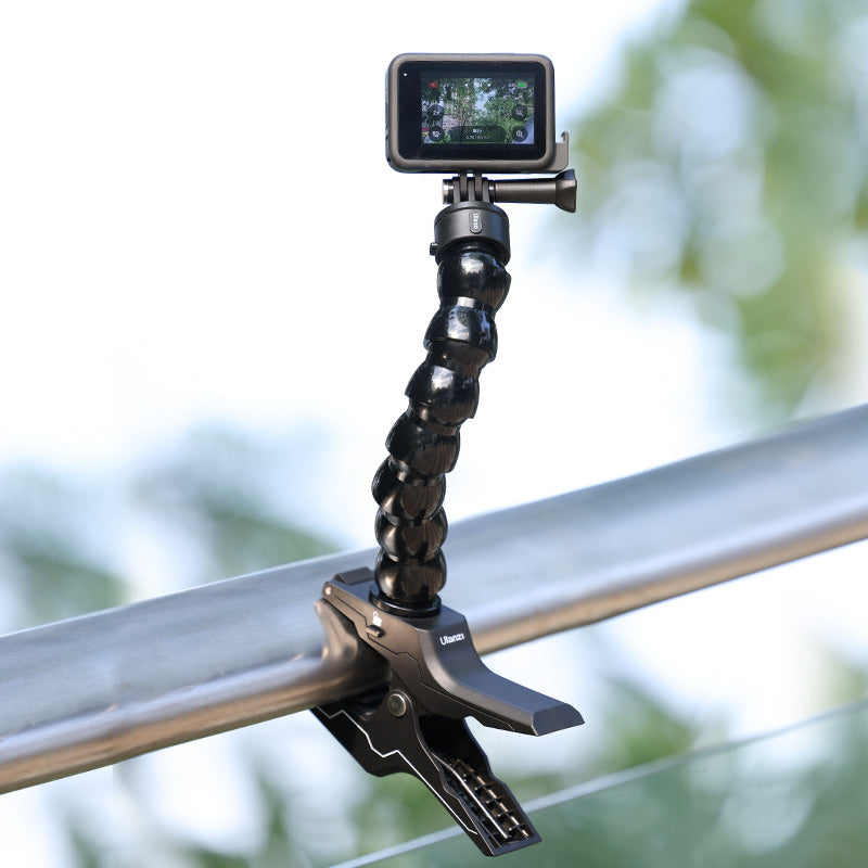 Uniqkart Go-Quick ?Eco Series Jaws Flex Clamp Mount Magnetic Quick Release Gooseneck Mount Compatible with Phone, GoPro, DJI Osmo Action Camera